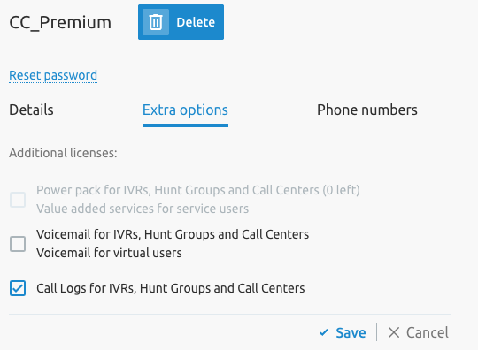 Call Flow License Assignment
